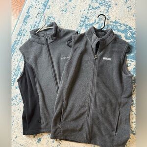 Columbia Fleece Vests, TWO. Size XL